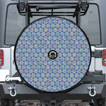 Pastel Volleyball Pattern Print Tire Cover With Camera Hole