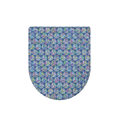 Pastel Volleyball Pattern Print Toilet Lid Cover