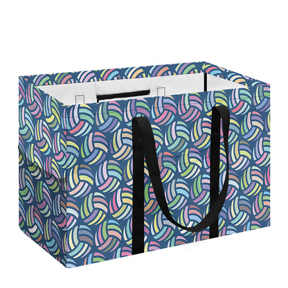 Pastel Volleyball Pattern Print Utility Tote Bag