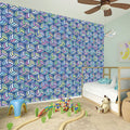 Pastel Volleyball Pattern Print Wall Sticker
