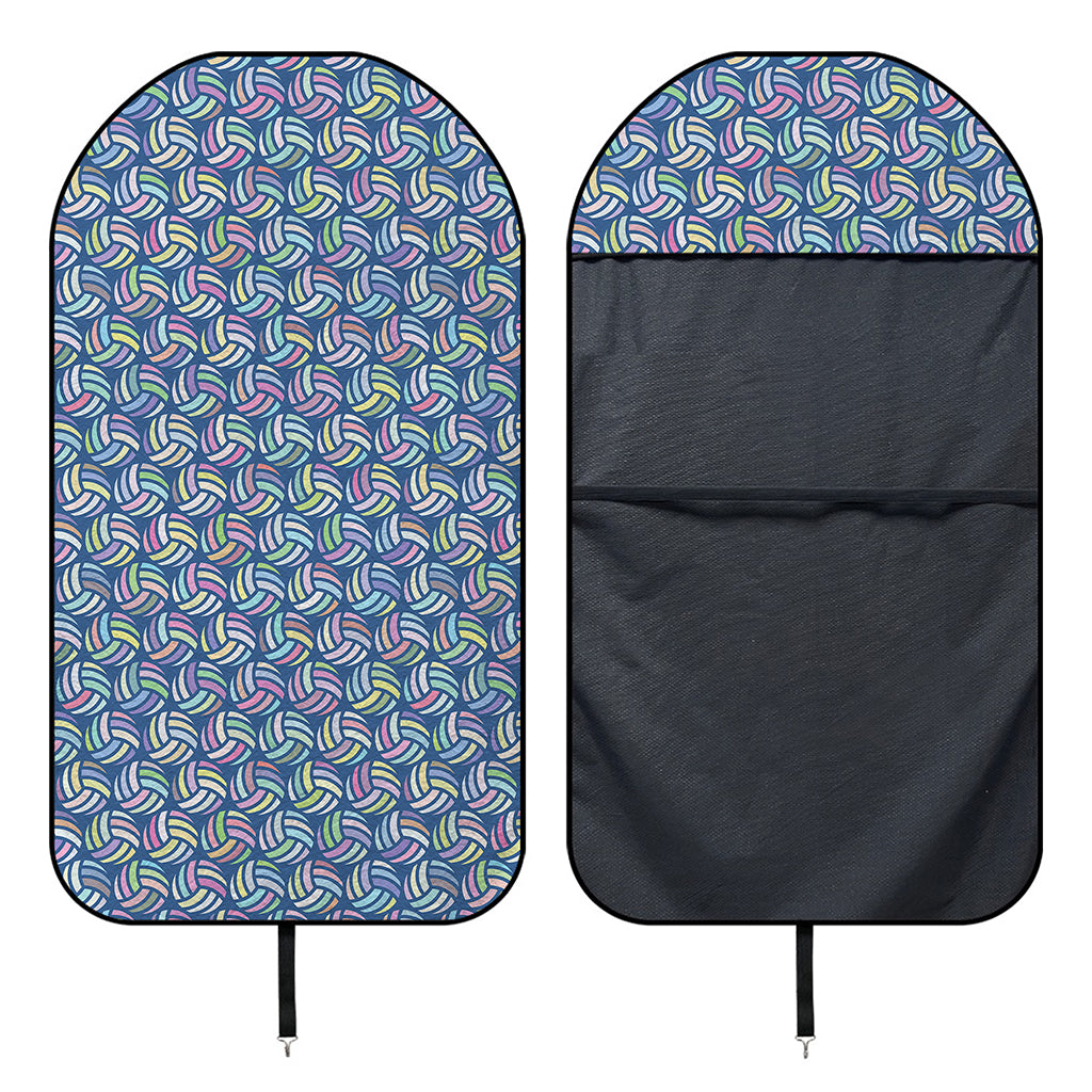 Pastel Volleyball Pattern Print Waterproof Car Seat Cover