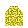 Pastel Yellow Pineapple Pattern Print Adjustable Apron