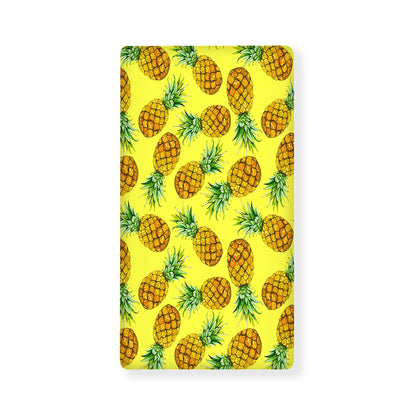Pastel Yellow Pineapple Pattern Print Baby Crib Sheet