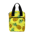 Pastel Yellow Pineapple Pattern Print Bible Tote Bag