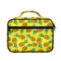 Pastel Yellow Pineapple Pattern Print Briefcase Bible Bag