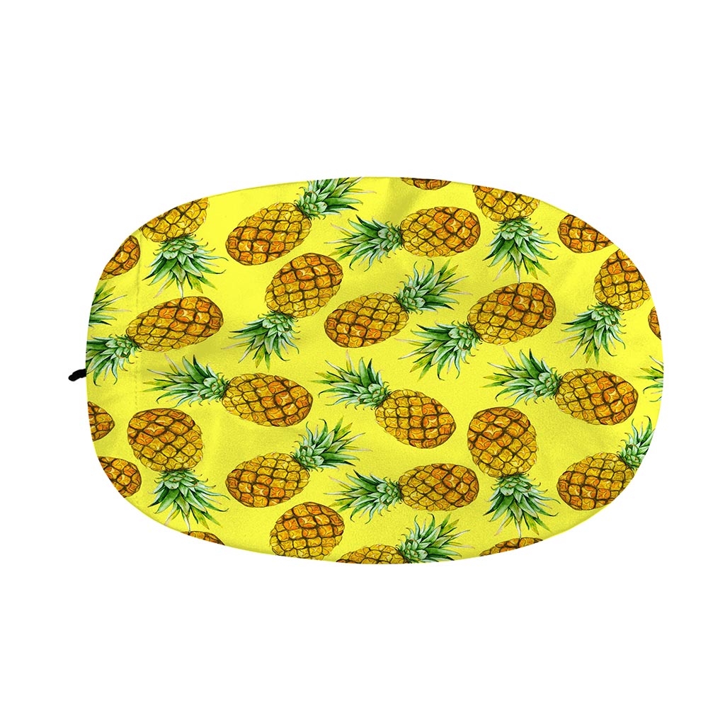 Pastel Yellow Pineapple Pattern Print Car Side Mirror Covers