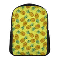 Pastel Yellow Pineapple Pattern Print Casual Backpack