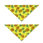 Pastel Yellow Pineapple Pattern Print Dog Bandana