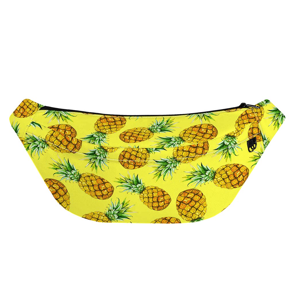Pastel Yellow Pineapple Pattern Print Fanny Pack