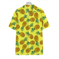 Pastel Yellow Pineapple Pattern Print Hawaiian Shirt