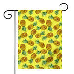 Pastel Yellow Pineapple Pattern Print House Flag