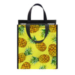 Pastel Yellow Pineapple Pattern Print Insulated Lunch Tote