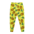 Pastel Yellow Pineapple Pattern Print Jogger Pants