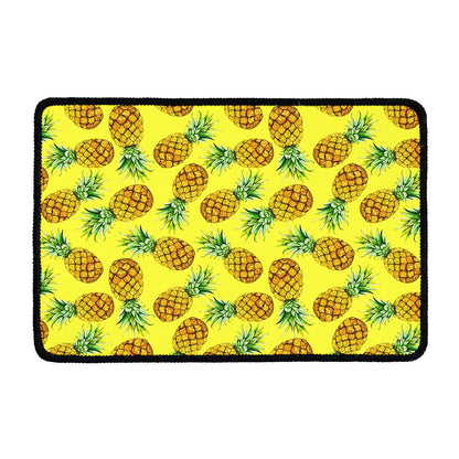 Pastel Yellow Pineapple Pattern Print Kitchen Mat