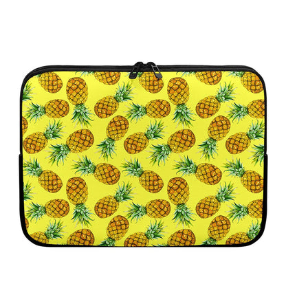 Pastel Yellow Pineapple Pattern Print Laptop Sleeve