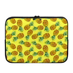 Pastel Yellow Pineapple Pattern Print Laptop Sleeve