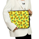 Pastel Yellow Pineapple Pattern Print Laptop Sleeve