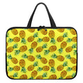 Pastel Yellow Pineapple Pattern Print Laptop Sleeve With Handle