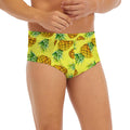 Pastel Yellow Pineapple Pattern Print Men's Briefs