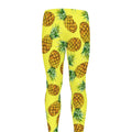 Pastel Yellow Pineapple Pattern Print Men's Leggings