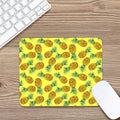 Pastel Yellow Pineapple Pattern Print Mouse Pad