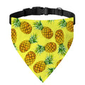 Pastel Yellow Pineapple Pattern Print Over The Collar Dog Bandana