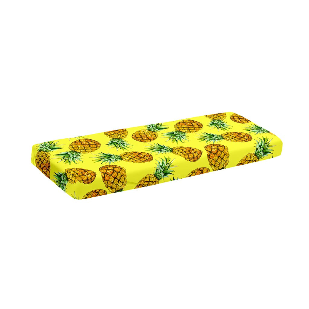 Pastel Yellow Pineapple Pattern Print Piano Keyboard Cover