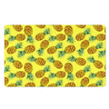 Pastel Yellow Pineapple Pattern Print Polyester Doormat