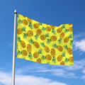 Pastel Yellow Pineapple Pattern Print Polyester Flag