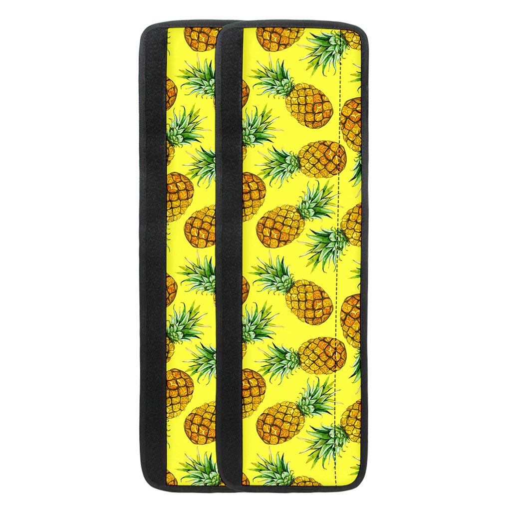 Pastel Yellow Pineapple Pattern Print Refrigerator Handle Covers