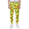 Pastel Yellow Pineapple Pattern Print Joggers