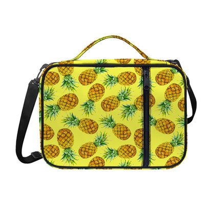 Pastel Yellow Pineapple Pattern Print Shoulder Strap Bible Bag
