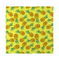 Pastel Yellow Pineapple Pattern Print Silk Bandana