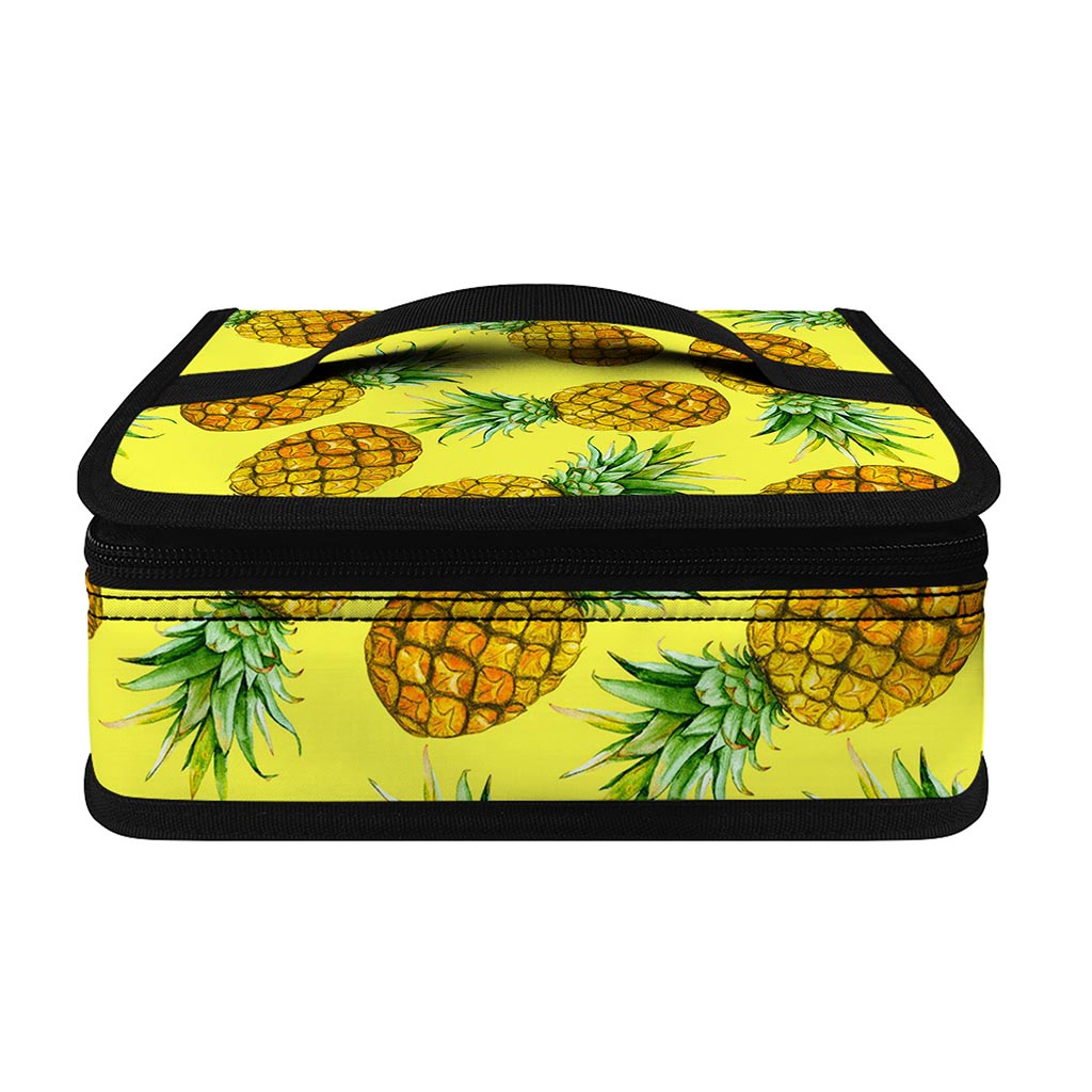 Pastel Yellow Pineapple Pattern Print Small Lunch Bag