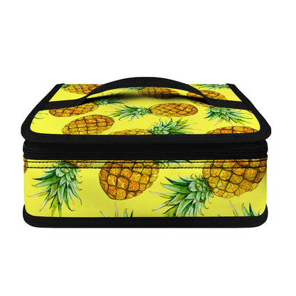 Pastel Yellow Pineapple Pattern Print Small Lunch Bag