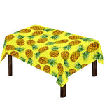 Pastel Yellow Pineapple Pattern Print Tablecloth