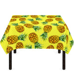 Pastel Yellow Pineapple Pattern Print Tablecloth