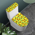Pastel Yellow Pineapple Pattern Print Toilet Lid And Tank Cover Set
