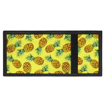 Pastel Yellow Pineapple Pattern Print Trifold Wallet