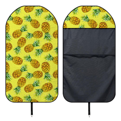 Pastel Yellow Pineapple Pattern Print Waterproof Car Seat Cover