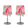 Pastel Zebra Pattern Print Bar Stool Covers