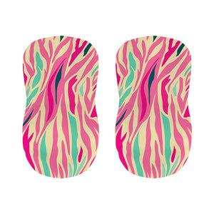 Pastel Zebra Pattern Print Bar Stool Covers