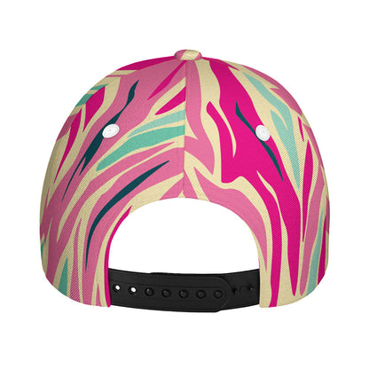Pastel Zebra Pattern Print Baseball Cap