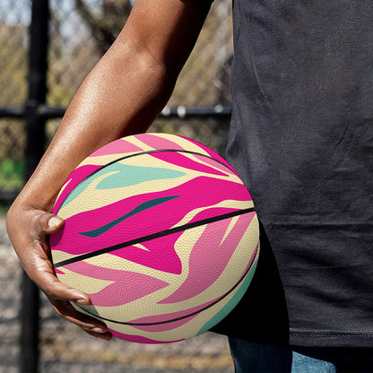 Pastel Zebra Pattern Print Basketball