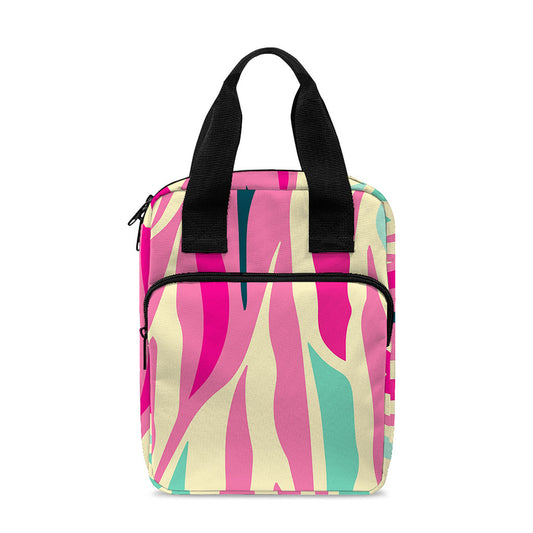 Pastel Zebra Pattern Print Bible Tote Bag