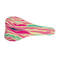 Pastel Zebra Pattern Print Bicycle Seat Cover