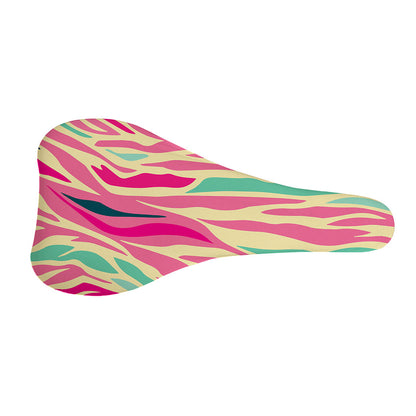 Pastel Zebra Pattern Print Bicycle Seat Cover