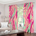 Pastel Zebra Pattern Print Dimout Grommet Curtains