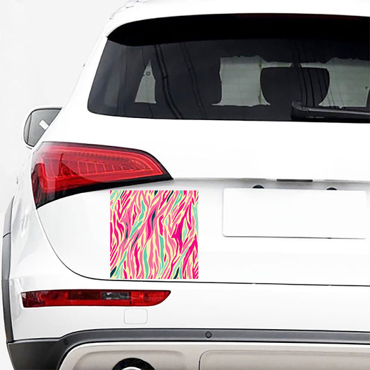 Pastel Zebra Pattern Print Car Sticker