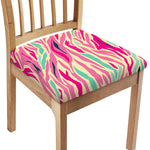 Pastel Zebra Pattern Print Chair Cushion Cover